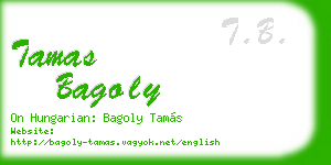 tamas bagoly business card